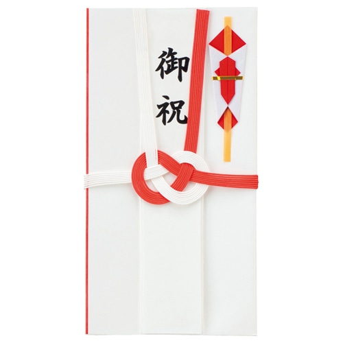 モーノクラフト　ワンタッチ金封　赤白7本　東京折　短冊付　SMC-601　1枚（ご注文単位1枚）【直送品】