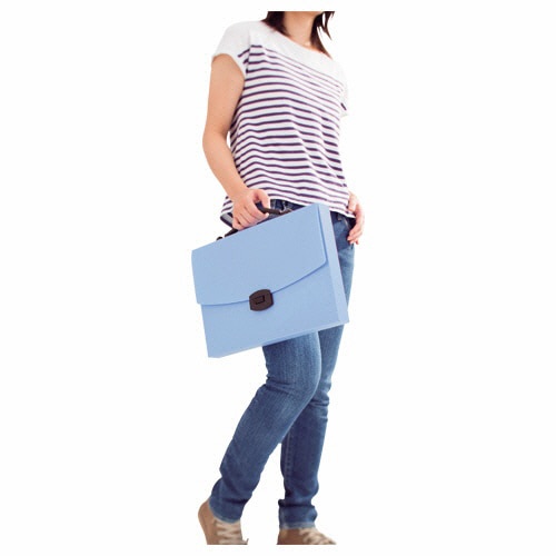 ライオン事務器　キャリングバッグ　イロキャリ　フレッシュキウイ　CA-143FK　1個（ご注文単位1個）【直送品】