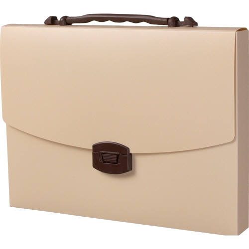 ライオン事務器　キャリングバッグ　イロキャリ　ミルクティー　CA-143MT　1個（ご注文単位1個）【直送品】