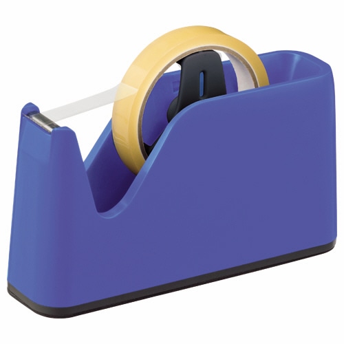 ライオン事務器　テープカッター　大巻・小巻両用　63×201×109mm　ブルー　NO.350N　1台（ご注文単位1台）【直送品】