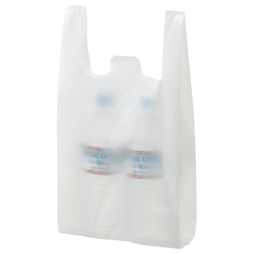 TANOSEE　乳白レジ袋　12号　ヨコ190×タテ370×マチ幅100mm　1パック（100枚）（ご注文単位1パック）【直送品】