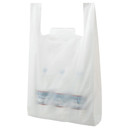 TANOSEE　乳白レジ袋　60号　ヨコ340×タテ590×マチ幅160mm　1パック（100枚）（ご注文単位1パック）【直送品】