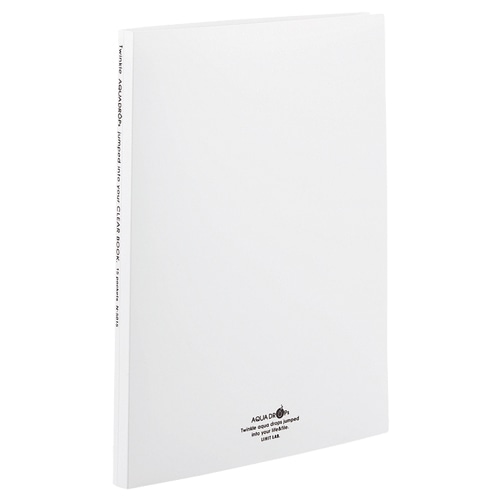リヒトラブ　AQUA　DROPs　クリヤーブック（ポケット交換タイプ）　A4タテ　30穴　15ポケット付属　背幅18mm　白　N-5015-0　1冊（ご注文単位1冊）【直送品】