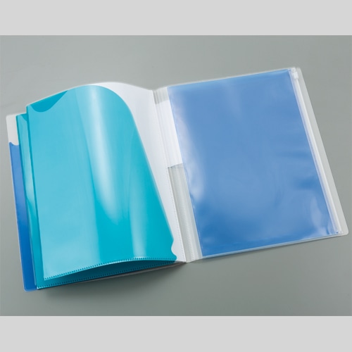 コクヨ ポケットブック(ノビータ) チャックポケット付き A4タテ 約90枚収容 背幅10~25mm 青 ラ-N205B 1冊(ご注文単位1冊)【直送品】