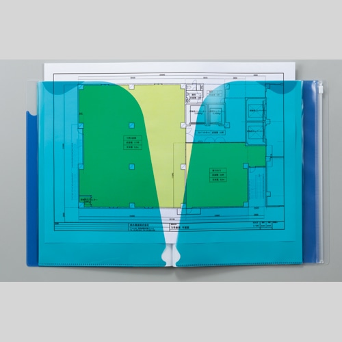 コクヨ ポケットブック(ノビータ) チャックポケット付き A4タテ 約90枚収容 背幅10~25mm 青 ラ-N205B 1冊(ご注文単位1冊)【直送品】