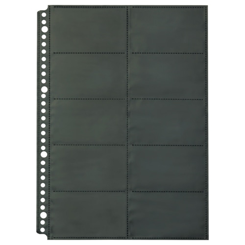 キングジム　SHOT　DOCS　名刺ホルダー　替え台紙　A4タテ　2列5段　20ポケット　36SDD　1パック（10枚）（ご注文単位1パック）【直送品】