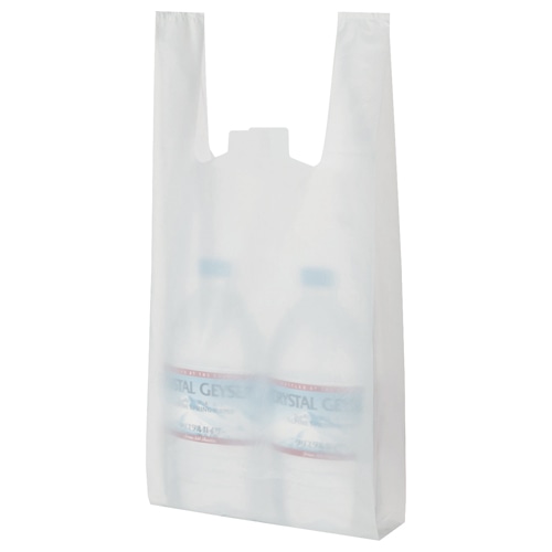 TANOSEE　乳白レジ袋　25号　ヨコ215×タテ480×マチ幅125mm　1パック（100枚）（ご注文単位1パック）【直送品】