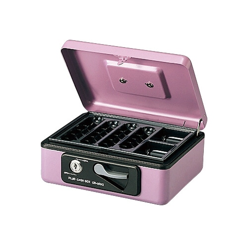 プラス　小型手提金庫　W197×D164×H80mm　ピンク　CB-060G　1台（ご注文単位1台）【直送品】