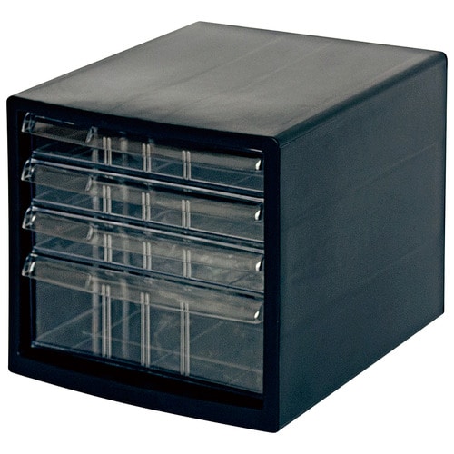 ナカバヤシ　仕切れるレターケース　A4　浅3段・深1段　ブラック　A4E-S4-B　1台（ご注文単位1台）【直送品】