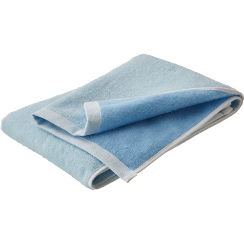 国産残糸フェイスタオル　ブルー　1パック（3枚）（ご注文単位1パック）【直送品】