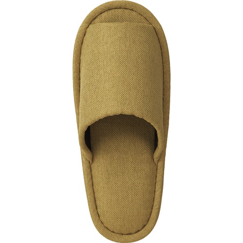 外縫いスリッパ　前あき　グリーン　1足（ご注文単位1足）【直送品】