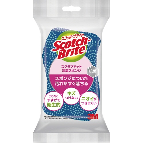 3M　スコッチ・ブライト　スクラブドットスポンジ　清潔スポンジ　ブルー　SDS-02KB　1個（ご注文単位1個）【直送品】