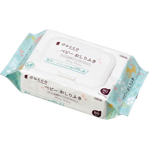 オオサキメディカル　dacco（ダッコ）　ベビーおしりふき　ふた付　1パック（80枚）（ご注文単位1パック）【直送品】