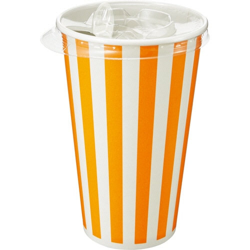 トーカン 両面ラミネートカップ ストライプ 545ml(18オンス) 1パック(25個)(ご注文単位1パック)【直送品】