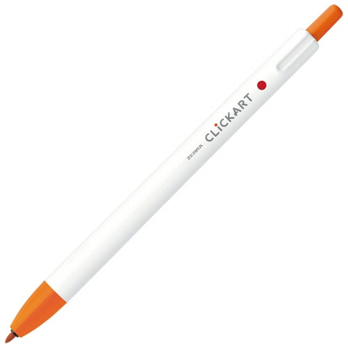 ゼブラ　ノック式水性カラーペン　クリッカート　オレンジ　WYSS22-OR　1セット（10本）（ご注文単位1セット）【直送品】