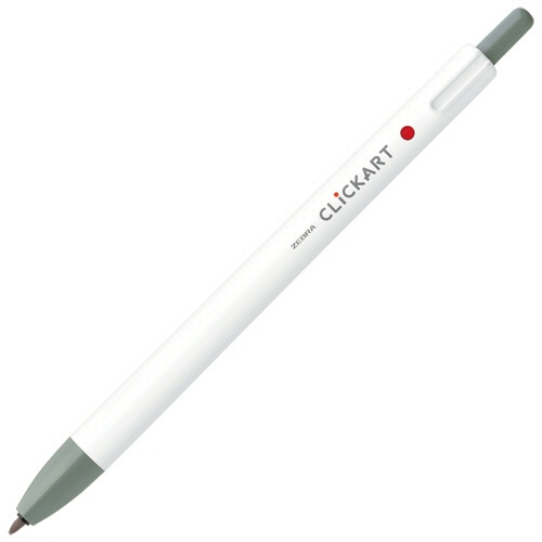 ゼブラ　ノック式水性カラーペン　クリッカート　グレー　WYSS22-GR　1セット（10本）（ご注文単位1セット）【直送品】