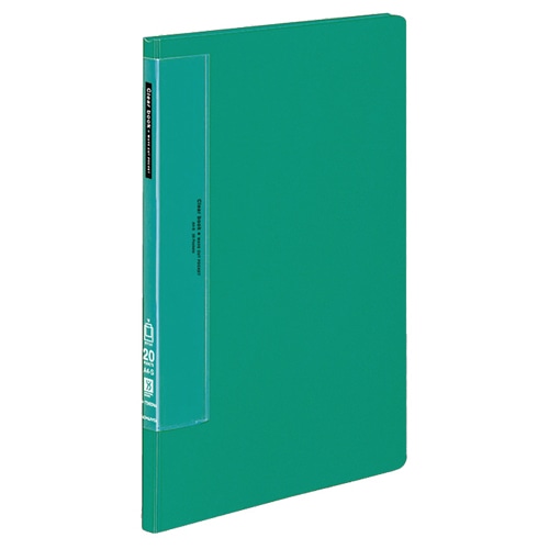 コクヨ クリヤーブック(ウェーブカットポケット・固定式) A4タテ 20ポケット 背幅17mm 緑 ラ-T560G 1セット(10冊)(ご注文単位1セット)【直送品】