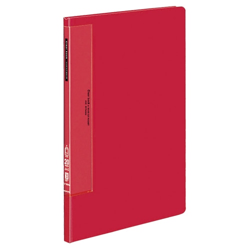 コクヨ クリヤーブック(ウェーブカットポケット・固定式) A4タテ 20ポケット 背幅17mm 赤 ラ-T560R 1セット(10冊)(ご注文単位1セット)【直送品】