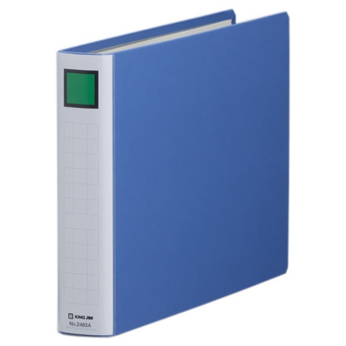 キングジム　キングファイル　スーパードッチ（脱・着）イージー　A4ヨコ　300枚収容　30mmとじ　背幅46mm　青　2483A-B　1セット（10冊）（ご注文単位1セット）【直送品】