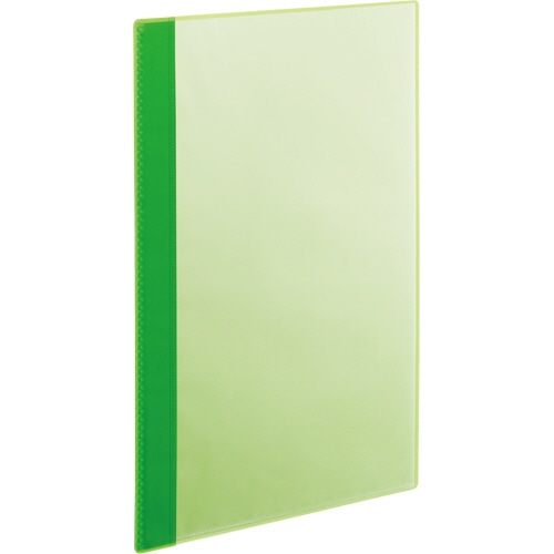 TANOSEE 薄型クリアブック(角まる) A4タテ 10ポケット 背幅3mm グリーン 1セット(50冊:5冊×10パック)(ご注文単位1セット)【直送品】