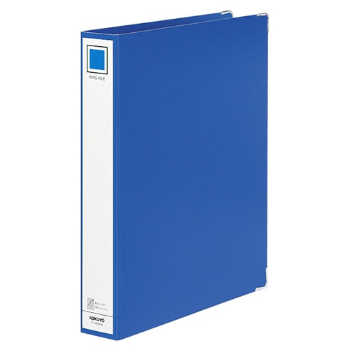 コクヨ　リングファイル　色厚板表紙　A4タテ　4穴　310枚収容　背幅54mm　青　フ-494NB　1セット（4冊）（ご注文単位1セット）【直送品】
