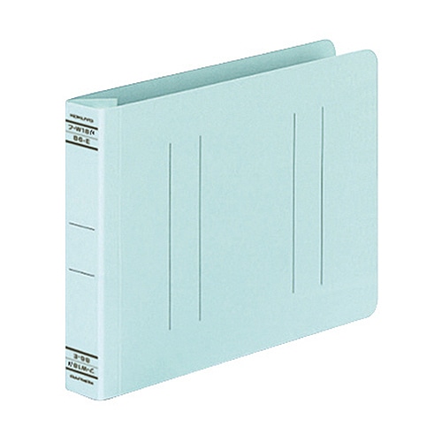 コクヨ　フラットファイルW（厚とじ）　B6ヨコ　250枚収容　背幅28mm　青　フ-W18NB　1セット（10冊）（ご注文単位1セット）【直送品】