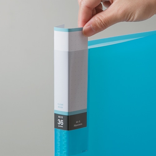 TANOSEE　クリアブック（透明表紙）　A4タテ　12ポケット　背幅8mm　オレンジ　1セット（60冊）（ご注文単位1セット）【直送品】