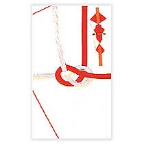 赤城　紅白7本　金封　祝無地　大阪折　キ162　1セット（10枚）（ご注文単位1セット）【直送品】