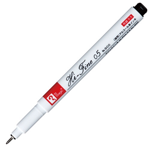 寺西化学　油性マーカー　マジックインキ　Hi-Fine　0.5　No.900　黒　M900R-T1　1セット（10本）（ご注文単位1セット）【直送品】