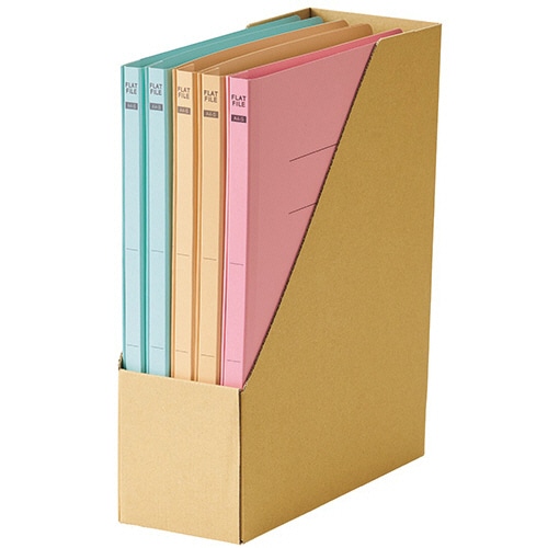 TANOSEE ボックスファイル(ナチュラル) 軽量エコタイプ A4タテ 背幅100mm 1セット(100冊:5冊×20パック)(ご注文単位1セット)【直送品】