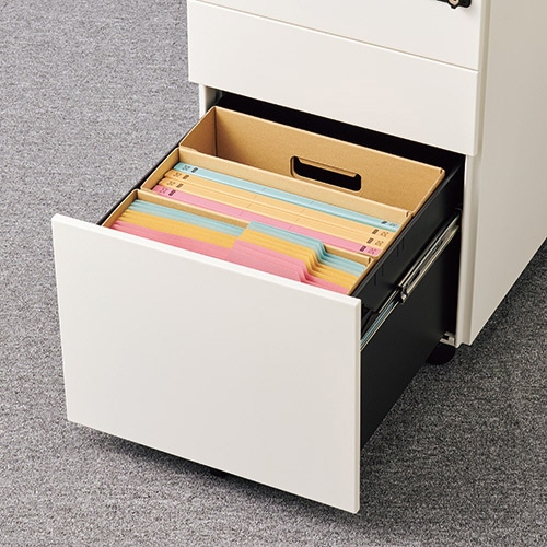 TANOSEE　ボックスファイル（ナチュラル）　軽量エコタイプ　A4ヨコ　背幅100mm　1セット（100冊：5冊×20パック）（ご注文単位1セット）【直送品】