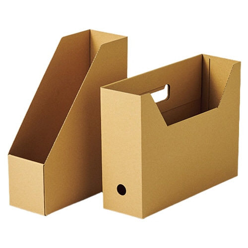 TANOSEE　ボックスファイル（ナチュラル）　軽量エコタイプ　A4ヨコ　背幅100mm　1セット（100冊：5冊×20パック）（ご注文単位1セット）【直送品】