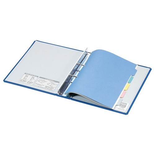 コクヨ　チューブファイル（ロングボディ）　片開き　A4タテ　2穴　600枚収容　60mmとじ　背幅89mm　青　フ-L660NB　1セット（8冊）（ご注文単位1セット）【直送品】
