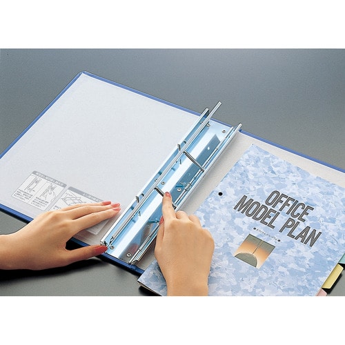 コクヨ チューブファイル(ロングボディ) 片開き A4タテ 2穴 400枚収容 40mmとじ 背幅69mm 青 フ-L640NB 1セット(2冊)(ご注文単位1セット)【直送品】