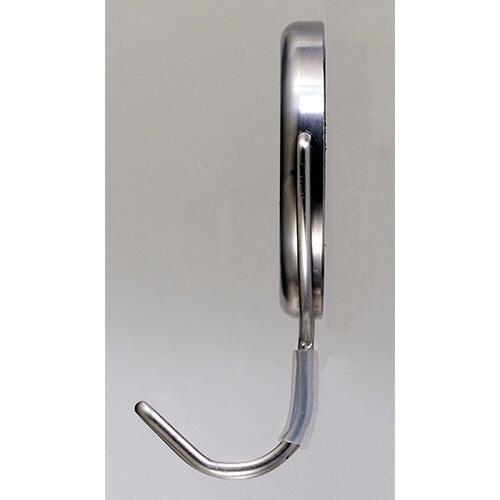 ミツヤ ステンレスボディ パワーマグネットフック フラット 耐荷重18kg シルバー PMH-SUS18 1セット(5個)(ご注文単位1セット)【直送品】