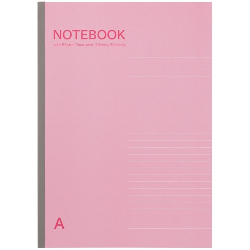 TANOSEE　ノートブック　セミB5　A罫7mm　30枚　1セット（180冊：10冊×18パック）（ご注文単位1セット）【直送品】