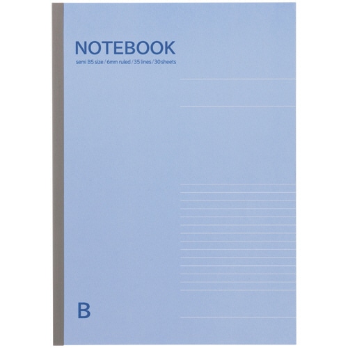 TANOSEE ノートブック セミB5 B罫6mm 30枚 1セット(180冊:10冊×18パック)(ご注文単位1セット)【直送品】