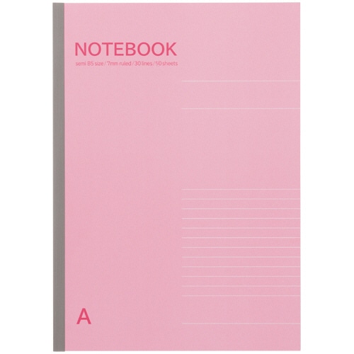 TANOSEE　ノートブック　セミB5　A罫7mm　50枚　1セット（120冊）（ご注文単位1セット）【直送品】
