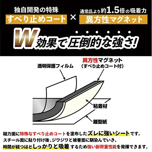 マグエックス 超強力マグネット ゼロスリップ シートタイプ 200×300mm MHG-2030 1セット(10枚)(ご注文単位1セット)【直送品】