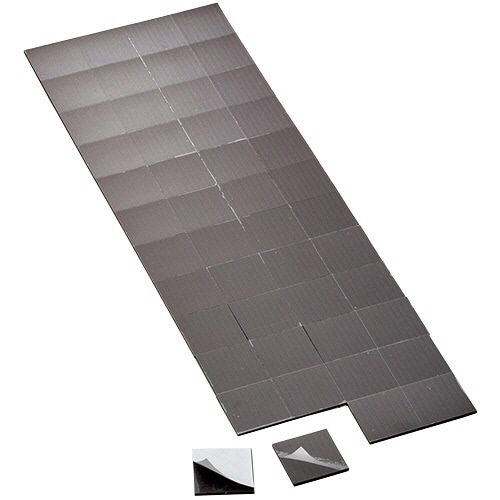 マグエックス 超強力マグネット ゼロスリップ シートタイプ 25×25mm MHG-48 1セット(480片:48片×10パック)(ご注文単位1セット)【直送品】