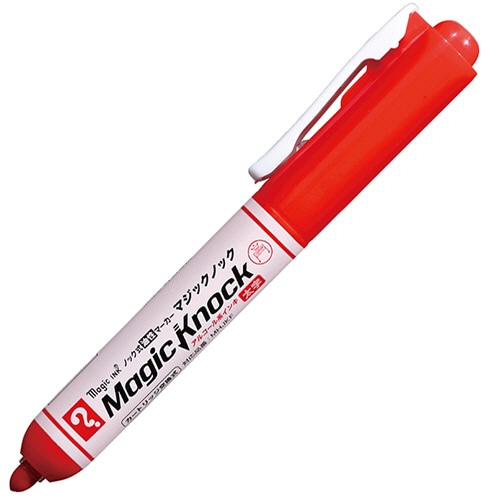 寺西化学　ノック式油性マーカー　マジックノック　太字　赤　MKFP-T2　1セット（10本）（ご注文単位1セット）【直送品】
