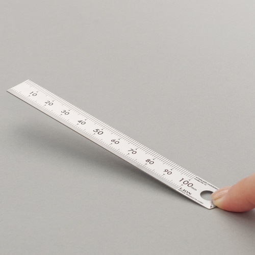 ライオン事務器 ステンレス定規 10cm PS-10 1セット(50本)(ご注文単位1セット)【直送品】