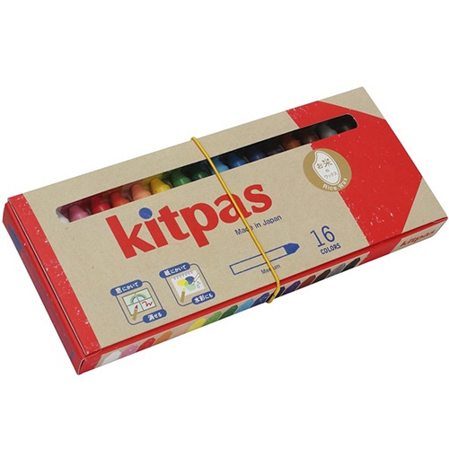 日本理化学　キットパスミディアム　16色（各色1本）／パック　KMRW-16C　1セット（10パック）（ご注文単位1セット）【直送品】