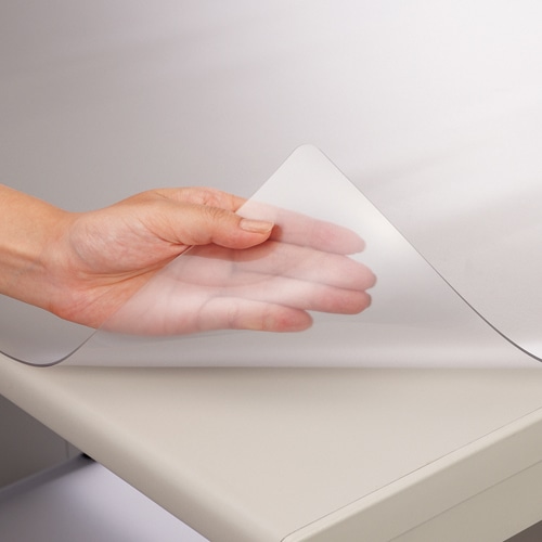 ライオン事務器 デスクマット 再生塩ビ製 ノングレア仕上 シングル 1590×690×1.5mm No.167-SRM 1セット(10枚)(ご注文単位1セット)【直送品】