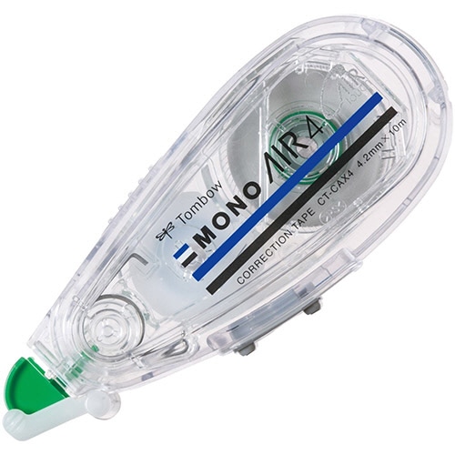 トンボ鉛筆　修正テープ　モノエアー　つめ替えタイプ　本体　4.2mm幅×10m　緑　CT-CAX4　1セット（5個）（ご注文単位1セット）【直送品】