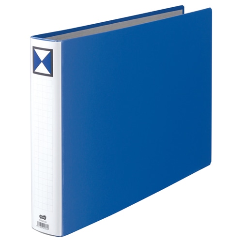 TANOSEE　両開きパイプ式ファイル　A3ヨコ　500枚収容　50mmとじ　背幅66mm　青　1セット（30冊）（ご注文単位1セット）【直送品】