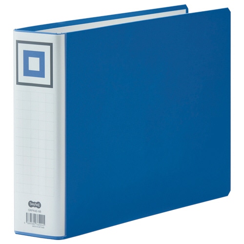 TANOSEE　両開きパイプ式ファイルV　A4ヨコ　500枚収容　50mmとじ　背幅65mm　青　1セット（36冊）（ご注文単位1セット）【直送品】