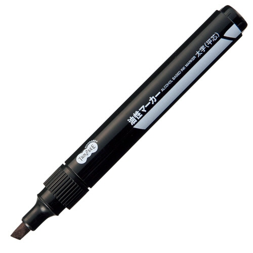 TANOSEE　キャップ式油性マーカー　シングル　太字　黒　1セット（50本）（ご注文単位1セット）【直送品】