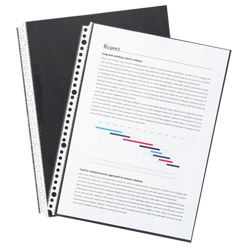 TANOSEE クリアファイル用リフィル(高透明タイプ) A4タテ 2・4・30穴 1セット(1000枚:100枚×10パック)(ご注文単位1セット)【直送品】