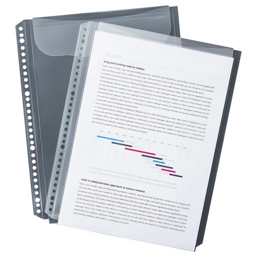 TANOSEE クリアファイル用リフィル (マチ・フタ付タイプ) A4タテ 2・4・30穴 1セット(300枚:10枚×30パック)(ご注文単位1セット)【直送品】